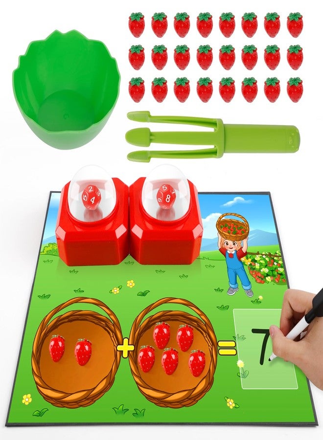 Kasfalci Math Board Games for Kids with Dice Poppers,Math Manipulatives,Dice Games,Addition Subtraction Games,Math Counters,Counting Toys,Fine Motor Toys,Kindergarten Classroom Homeschool Supplies - Image 1